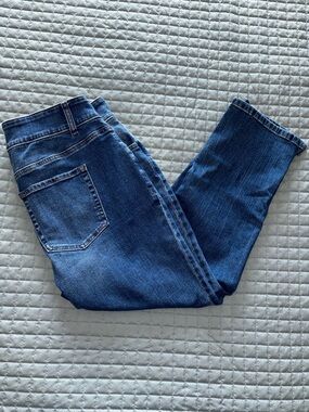 M Jeans By Maurices Womens Curvy High Rise Slim Straight Ankle Size 14W - (C28B)